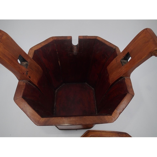 255 - Chinese carved hardwood teapot carrier, H: 31cm. UK P&P Group 2 (£20+VAT for the first lot and £4+VA... 