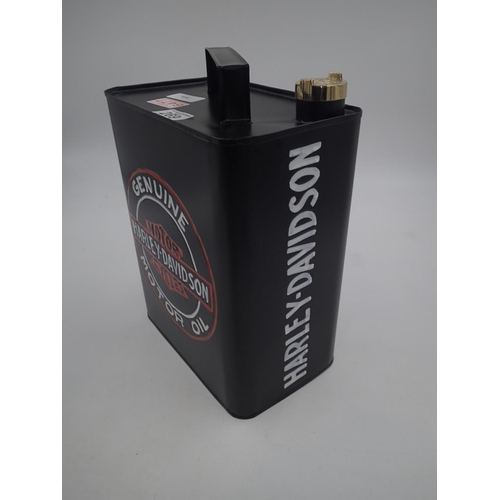 269 - Black Harley Davidson petrol can. H: 33cm. UK P&P Group 3 (£30+VAT for the first lot and £8+VAT for ... 