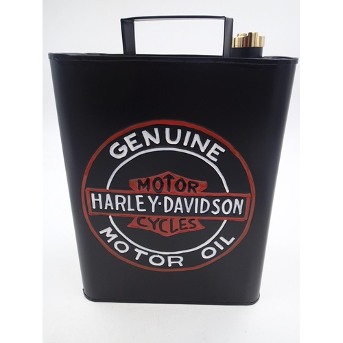 269 - Black Harley Davidson petrol can. H: 33cm. UK P&P Group 3 (£30+VAT for the first lot and £8+VAT for ... 