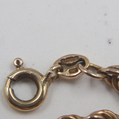 6 - 9ct gold necklace, L: 40 cm, 10.8g. UK P&P Group 1 (£16+VAT for the first lot and £2+VAT for subsequ... 