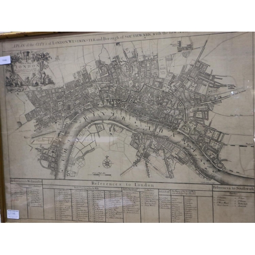 2063 - Plan of London 1720, pub by Cassell, Petter & Galpin circa 1860, Ludgate Hill, overall 70 x 55cm. No... 