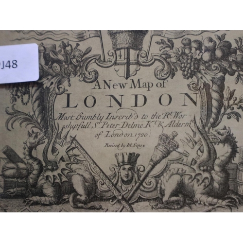 2063 - Plan of London 1720, pub by Cassell, Petter & Galpin circa 1860, Ludgate Hill, overall 70 x 55cm. No... 