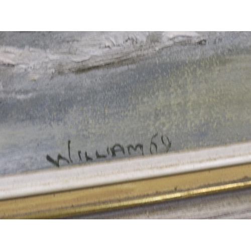 2013 - Williams (unattributed, 20th century): oil on board, fisherman rescue, signed William and dated 69, ... 