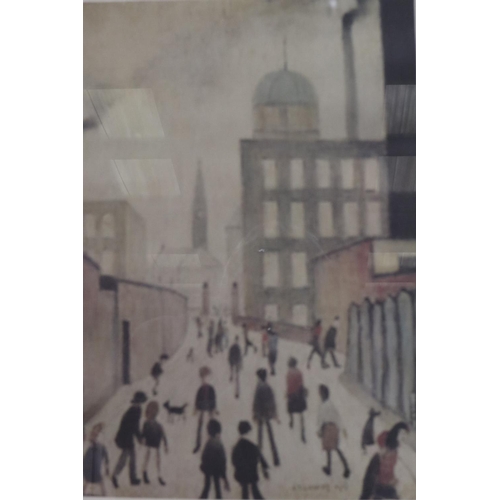 2018 - Laurence Stephen Lowry RBA RA (1887-1976): artist signed colour lithograph, Mrs Swindells, signed in...