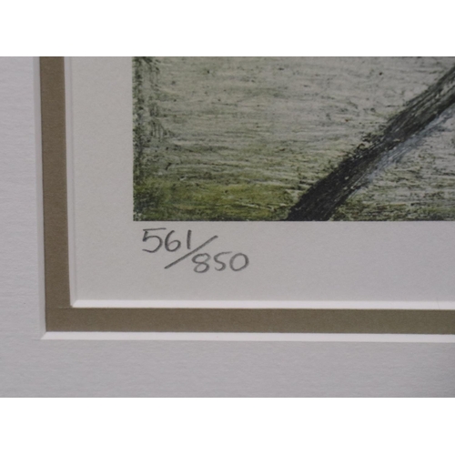 2019 - Laurence Stephen Lowry RBA RA (1887-1976): artist signed colour lithograph, Burford Church, signed a... 