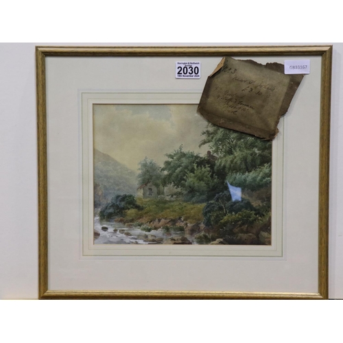 2030 - F A Garland (18th/19th century): watercolour, Near St Johns, signed and dated 1820, image 28 x 22 cm... 