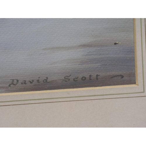 2031 - David Scott (20th century): watercolour gouache, Burton Village (Wirral) 1963, artists label verso, ... 