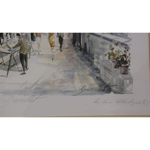 2047 - Claude Ducollet (French 20th century): a pair of artist signed limited edition colour lithographs, P... 