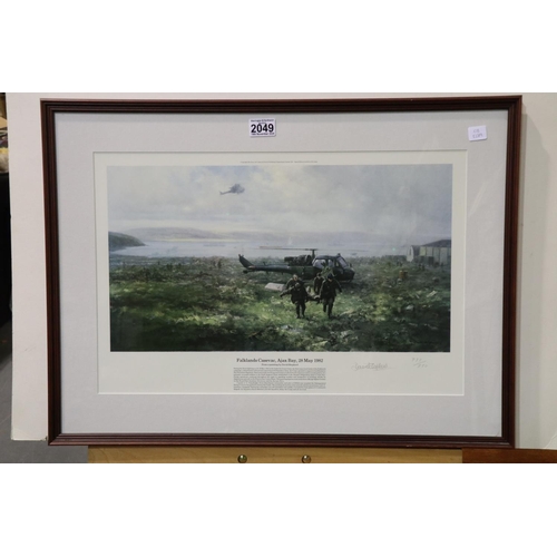 2049 - David Shepherd OBE FRSA (1931-2017): artist signed limited edition print, Falklands Casevac Ajax Bay... 