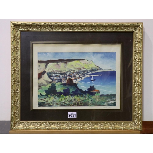 2051 - J Zoel (20th century continental school): pair of oils laid on card, coastal scenes, indistinctly si... 