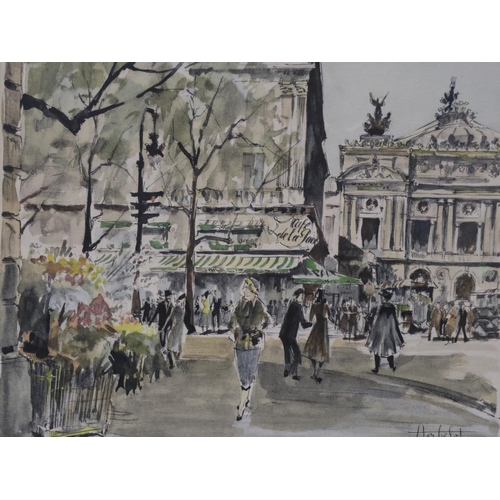 2058 - Franz Herbelot (French b.1940): a pair of limited edition prints, Parisian street scenes, each image... 