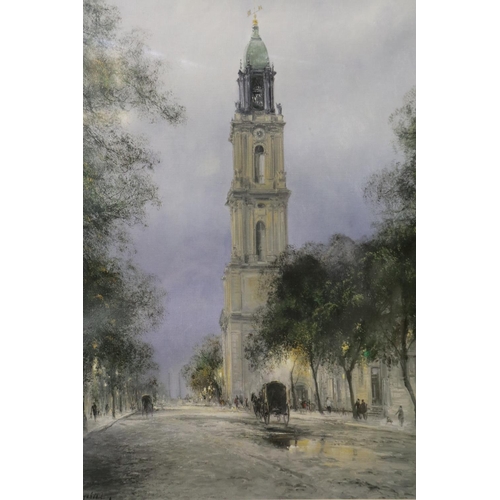 2059 - Contemporary colour print, Garrison Church Potsdam, image 36 x 50cm, overall 66 x 80cm. Not availabl... 