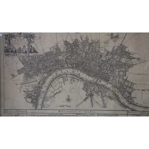 2063 - Plan of London 1720, pub by Cassell, Petter & Galpin circa 1860, Ludgate Hill, overall 70 x 55cm. No... 