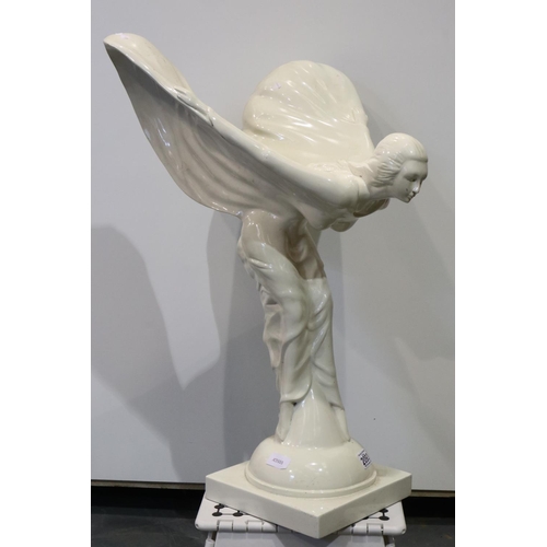 2093 - Very large composite figure of the 'Spirit of Ecstasy', H: 72cm. Not available for in-house P&P