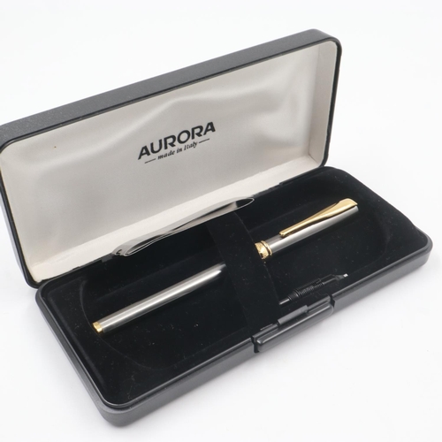 100A - Italian Aurora boxed fountain pen, comes with extra nib, made by Platignum, its an Italic nib. UK P&... 