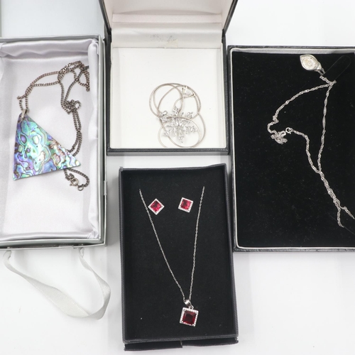 81 - Four boxed silver pendant necklaces. UK P&P Group 1 (£16+VAT for the first lot and £2+VAT for subseq... 