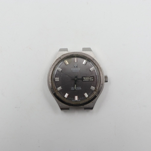 84 - TISSOT: gents Seastar automatic steel cased wristwatch head, with day/date aperture, 2571 calibre Om... 