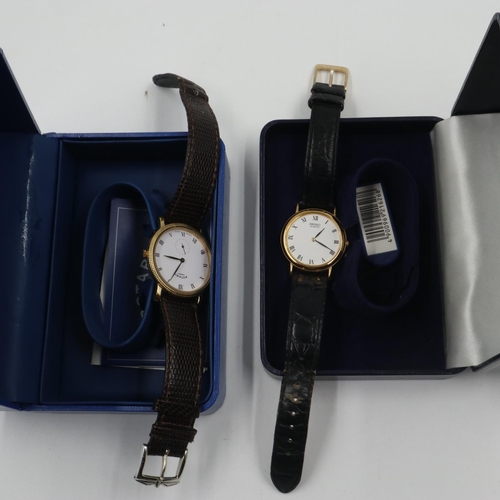 91C - Seiko and Rotary Elite gents wristwatches, require batteries. UK P&P Group 1 (£16+VAT for the first ... 