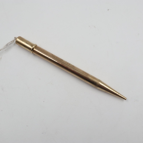 98 - 9ct gold vintage propelling pencil, 21.2g. UK P&P Group 1 (£16+VAT for the first lot and £2+VAT for ... 