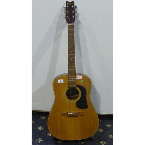 343 - Washburn D10N acoustic guitar. Not available for in-house P&P