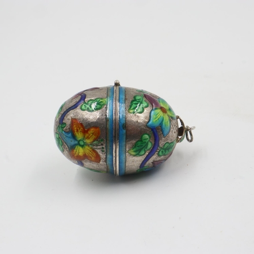 67 - Silver and enamel egg pendant by Liberty's of London, 15g. UK P&P Group 1 (£16+VAT for the first lot... 