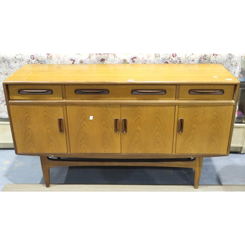 2115 - G Plan teak sideboard with four drawers over four cupboards. Not available for in-house P&P