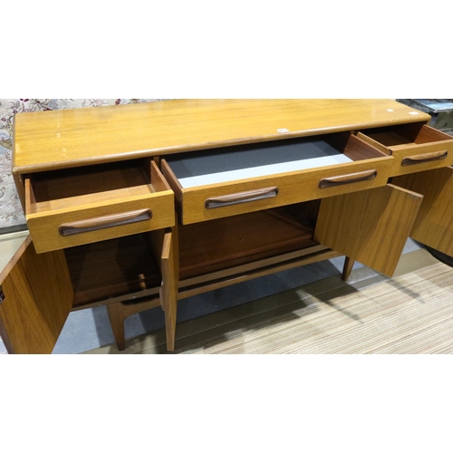 2115 - G Plan teak sideboard with four drawers over four cupboards. Not available for in-house P&P