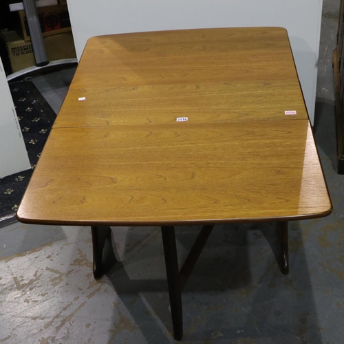 2116 - G Plan teak drop leaf table, H: 145 cm. Not available for in-house P&P