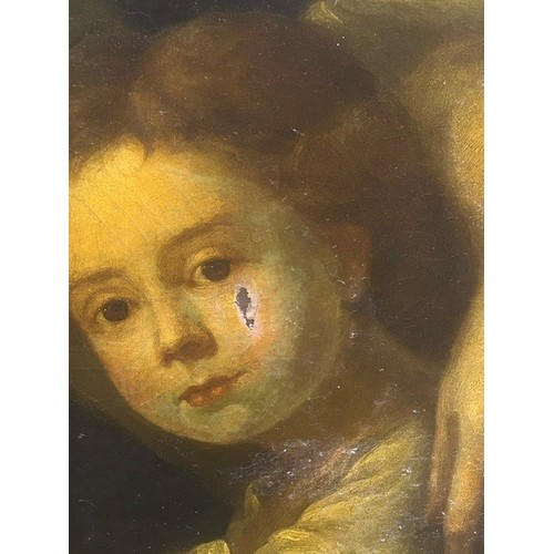 2026 - Circle of Michael Dahl (1659-1743): oil on canvas, portrait of a lady with infant, unsigned, set in ... 