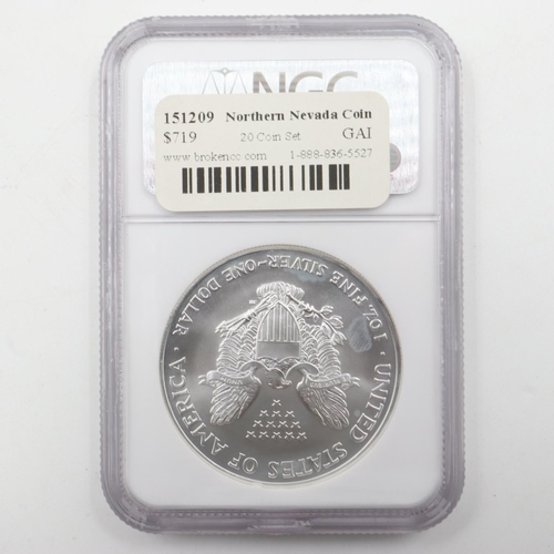 2008 - 2006 USA NGC slabbed silver Eagle $1. UK P&P Group 0 (£6+VAT for the first lot and £1+VAT for subseq... 