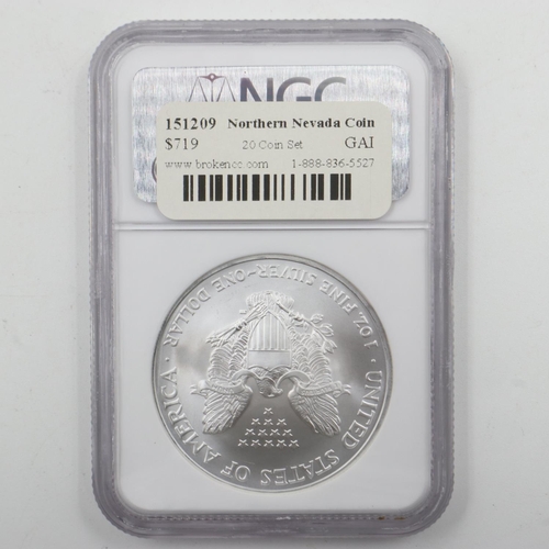 2012 - 2006 USA NGC slabbed silver Eagle $1. UK P&P Group 0 (£6+VAT for the first lot and £1+VAT for subseq... 