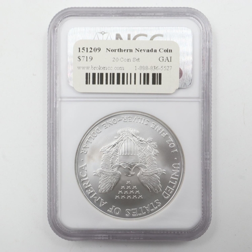 2014 - 2006 USA NGC slabbed silver Eagle $1. UK P&P Group 0 (£6+VAT for the first lot and £1+VAT for subseq... 