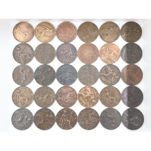 2029 - Thirty farthings of George V - mixed grades. UK P&P Group 1 (£16+VAT for the first lot and £2+VAT fo... 