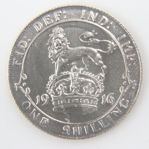 2049 - 1916 silver shilling of George V - gVF.  UK P&P Group 0 (£6+VAT for the first lot and £1+VAT for sub... 