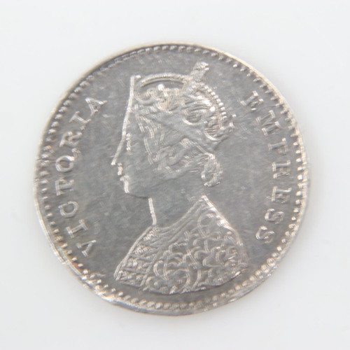 2053 - 1882 India silver 2 Annas of Queen Victoria - nEF.  UK P&P Group 0 (£6+VAT for the first lot and £1+... 