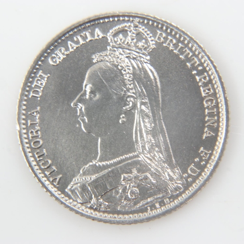 2076 - 1887 silver sixpence of Queen Victoria - aEF.  UK P&P Group 0 (£6+VAT for the first lot and £1+VAT f... 