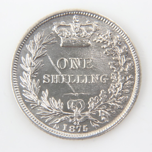 2085 - 1875 silver shilling of Queen Victoria - gVF.  UK P&P Group 0 (£6+VAT for the first lot and £1+VAT f... 