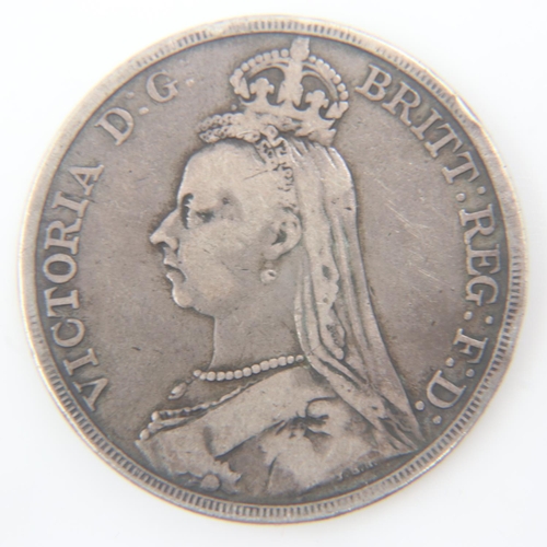 2089 - 1890 silver crown of Queen Victoria - aVF.  UK P&P Group 0 (£6+VAT for the first lot and £1+VAT for ... 