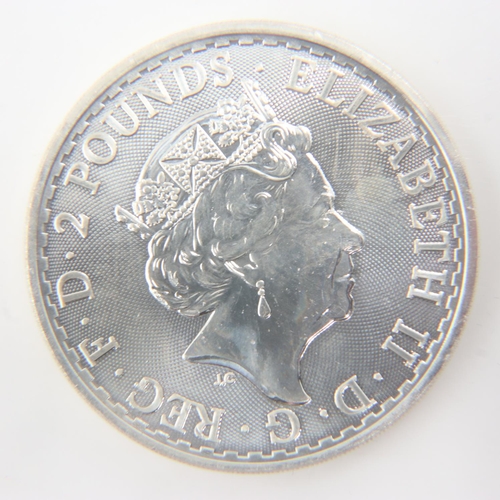 2096 - 2021 silver 1oz Britannia bullion round of Elizabeth II. UK P&P Group 0 (£6+VAT for the first lot an... 