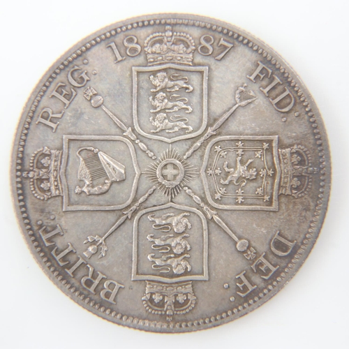 2097 - 1887 silver double florin of Queen Victoria. UK P&P Group 0 (£6+VAT for the first lot and £1+VAT for... 