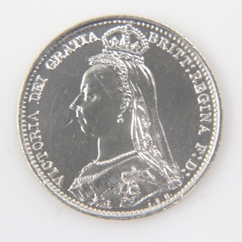 2101 - 1887 silver wreath sixpence of Queen Victoria - nEF.  UK P&P Group 0 (£6+VAT for the first lot and £... 