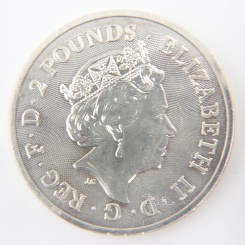 2108 - 2018 silver 1oz year of the Dog bullion round. UK P&P Group 0 (£6+VAT for the first lot and £1+VAT f... 