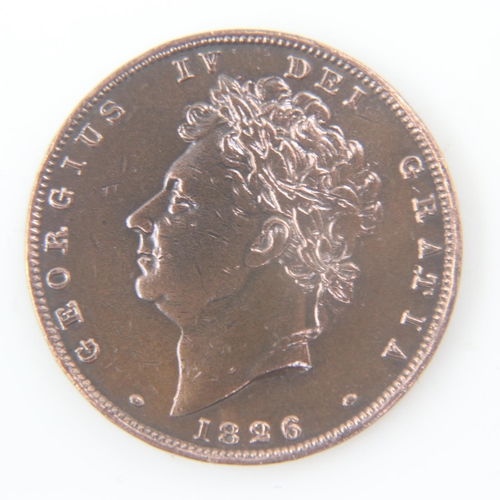 2142 - 1826 farthing of George IV - gVF.  UK P&P Group 0 (£6+VAT for the first lot and £1+VAT for subsequen... 