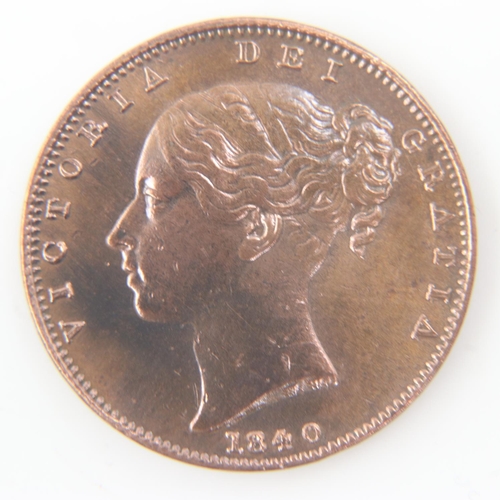 2165 - 1840 bun head farthing of Queen Victoria - gVF.  UK P&P Group 0 (£6+VAT for the first lot and £1+VAT... 