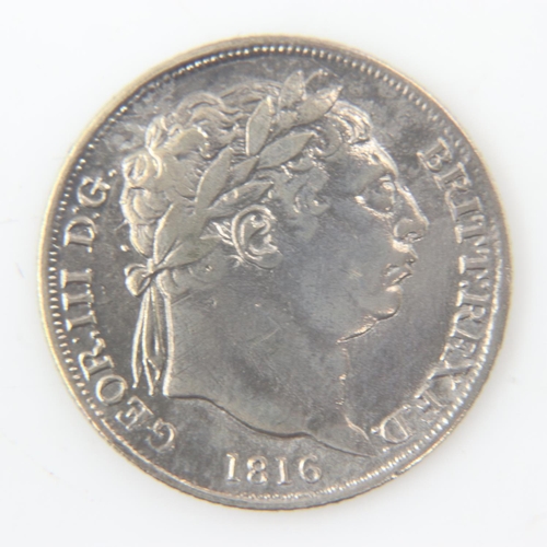 2185 - 1816 silver sixpence of George III - VF.  UK P&P Group 0 (£6+VAT for the first lot and £1+VAT for su... 