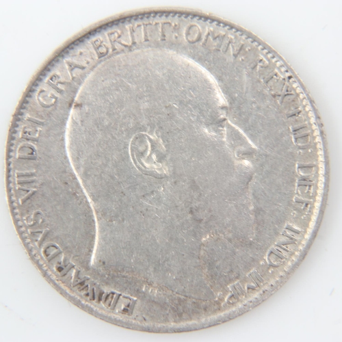 2188 - 1902 silver sixpence of Edward VII  - aEF.  UK P&P Group 0 (£6+VAT for the first lot and £1+VAT for ... 