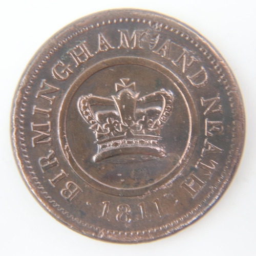 2194 - 1811 Crown Copper Company penny token - gVF.  UK P&P Group 0 (£6+VAT for the first lot and £1+VAT fo... 