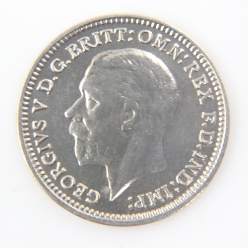 2209 - 1933 silver three pence of George V - EF.  UK P&P Group 0 (£6+VAT for the first lot and £1+VAT for s... 