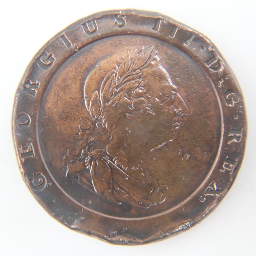 2210 - 1797 cartwheel two pence of George III - gF.  UK P&P Group 0 (£6+VAT for the first lot and £1+VAT fo... 