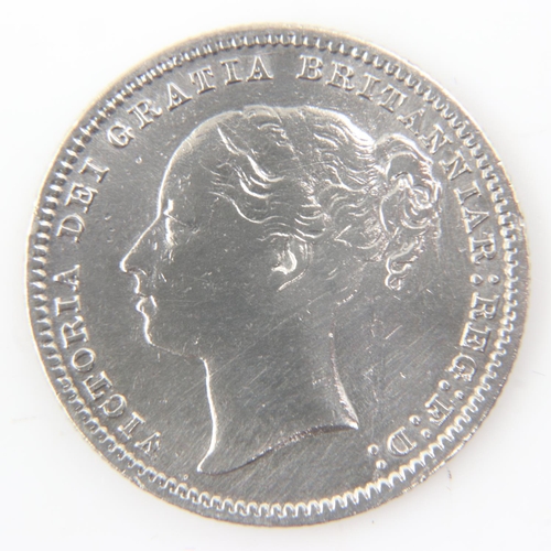 2224 - 1878 die 48 silver shilling of Queen Victoria - gVF.  UK P&P Group 0 (£6+VAT for the first lot and £... 